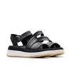 Sandale CLARKS "Tuscan Strap", Damen, Gr. 40, schwarz (schwarz leather), Leder, sportlich, Schuhe, Sandalette, Flats, Sommerschuh mit Plateausohle