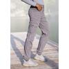 Trekkinghose LASCANA ACTIVE "Cargo Jeans Optik", Damen, Gr. 46, N-Gr, grau (stone), Obermaterial: 98% Baumwolle, 2% Elasthan, unifarben, casual, Hosen, Baumwollmix mit Cargo Taschen