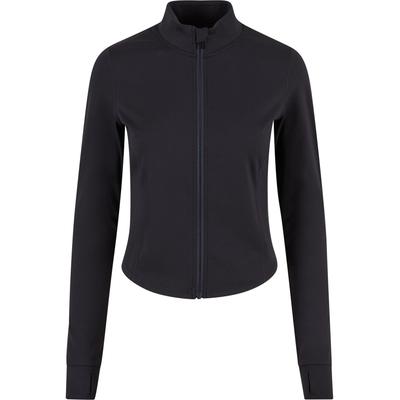 Allwetterjacke URBAN CLASSICS "Urban Classics Ladies Sports Jacket Slim", Damen, Gr. XL, schwarz, 75% Polyimid, 25% Elasthan, unifarben, casual, slim fit, amerikanischer Ausschnitt, Langarm, Jacken Image