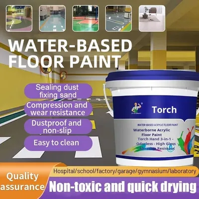 1kg Water-Based Epoxy Resin Floor Paint Wear-Resistant Waterproof Cement Floor Paint Cement Floor Color Change Renovation