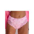 Slip LASCANA "Wanda", Damen, Gr. 40/42, rosa (pink, rose), Obermaterial: 68% Polyamid, 18% Baumwolle, 10% Polyester, 4% Elasthan, Unterhosen, in abdeckender Schnittform und Stickerei Spitze