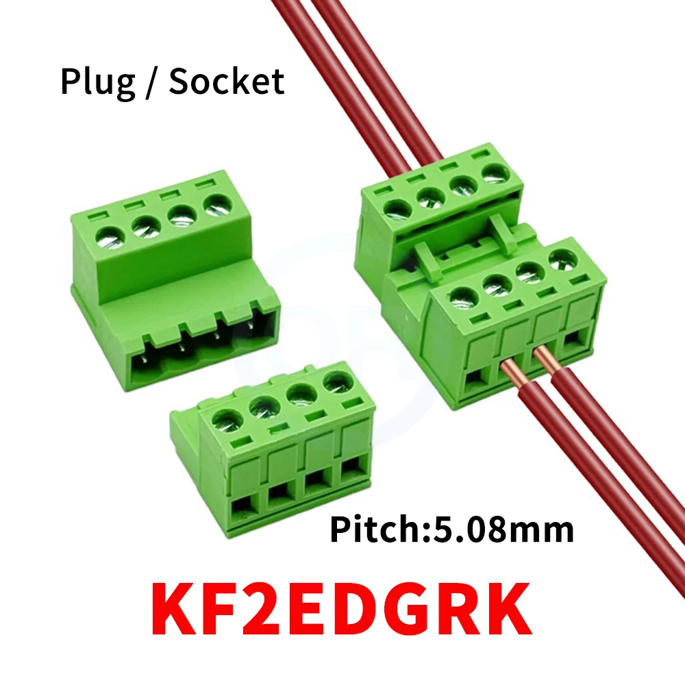 (5 Sets) KF 2EDGRK + 2EDGK 5.08mm Stecker Und Pull Terminal KF2EDGK 2EDGKP 15EDGKP 5.08 Butt Schweißen Kostenloser Stecker Und B Image