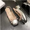 Sommer Damen Wohnungen Silber Boot Schuhe Square Toe Slip auf flachen Schuhen für Frauen Ballerinas