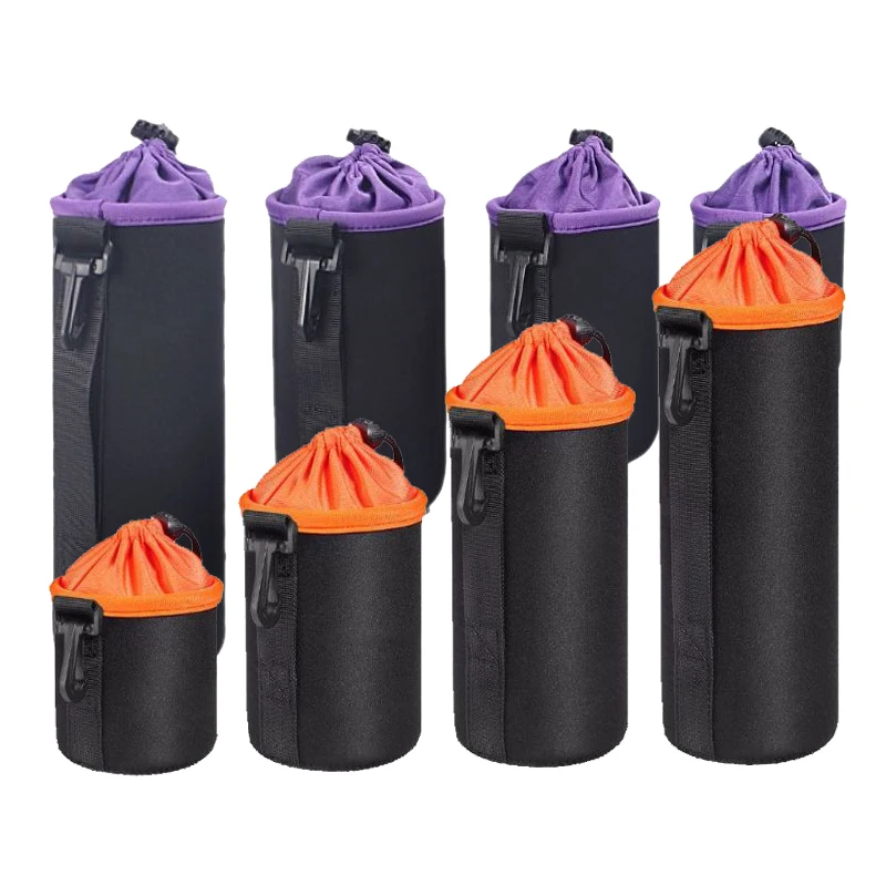 Wasserdichte Kamera Objektiv Tasche Kordelzug Tasche Für Canon Für Sony Für Nikon DSLR Kamera Objektiv Zubehör Fall mit Haken Image