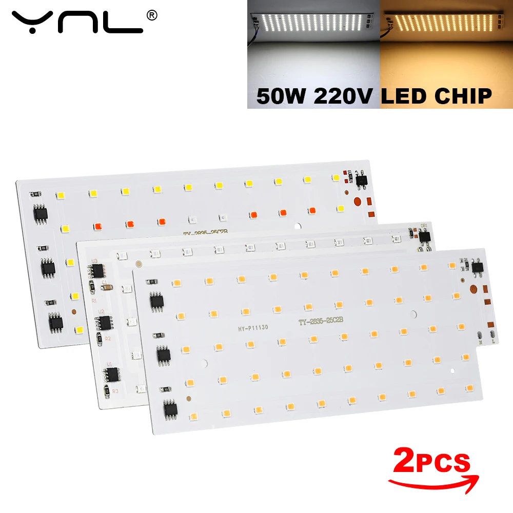 2 teile/los 50 W LED Flutlicht Chip SMD 2835 Outdoor Flutlicht AC 220 V-240 V Für LED straße Lampe Landschaft Beleuchtung Chip LED
