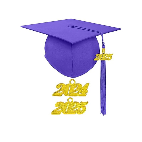 2025 matte Graduierungskappe mit 2025 Quaste für Erwachsene High School und Bachelor Master Image