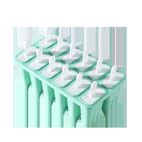 Silikonformen für Eis am Stiel mit 4/6/10/12 Mulden, DIY-Eisformen für Kinder, Erwachsene und Jugendliche, BPA-freie Eisformen für Partys, Joghurt, Saft, Smoothies und Stiele Image