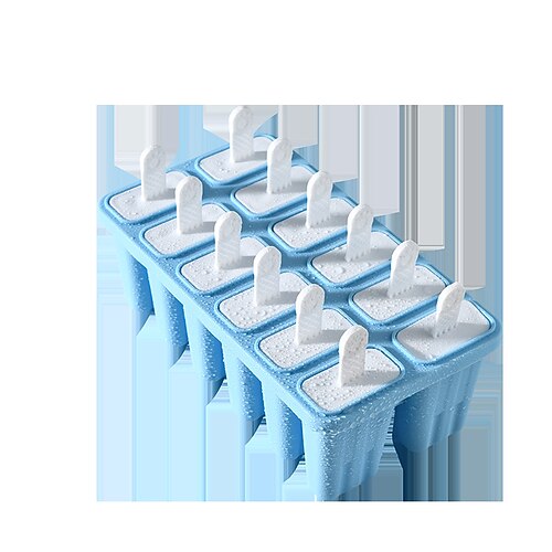 Silikonformen für Eis am Stiel mit 4/6/10/12 Mulden, DIY-Eisformen für Kinder, Erwachsene und Jugendliche, BPA-freie Eisformen für Partys, Joghurt, Saft, Smoothies und Stiele Image