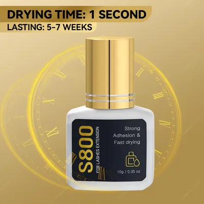 2Bottles 10ML S800 Lashes Glue For Salon Eyelash Extensions Long Lasting 5-7Weeks Lash Adhesive Professional Eyelashes Glue
