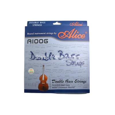 Alice A1006 Upright Bass Strings Double Bass Strings 1st-4th/5th Stranded High-Carbon Steel Core