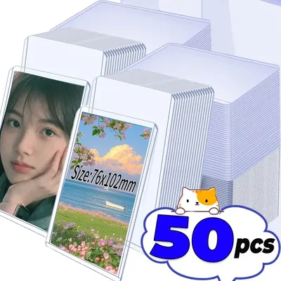 5/10/20/30/50Pcs Clear Toploaders Kpop Idol Photocard Sleeve Anti-scratch PVC DIY Gaming Trading