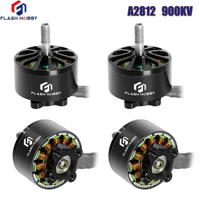 4pcs FLASHHOBBY A2812 2812 900KV 3-6S Brushless Motor for RC Multirotor Airplane 7" 8" 9" FPV Long