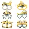 Nuovi 12 pezzi Minions Party Glasses ladro papà fotografia puntelli maschere decorazione per feste