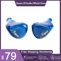 QoA Vesper 2 Cuffie intrauricolari 1DD + 1BA 0,78mm3,5MM Cavo staccabile a 2 pin HiFi DJ Musica Sport Driver ibrido IEM Monitor Auricolare