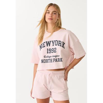Stradivarius Placement T-shirt Pastel pink S