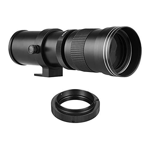 Camera MF Super Telephoto Zoom Lens with AF-mount Adapter Ring Universal 1/4 Thread Replacement for Sony Alpha-mount A55 A33 A550 A500 A100 A200 A700 A300 A350 A900 A99 A77 II Minolta AF-mount A5D A7D