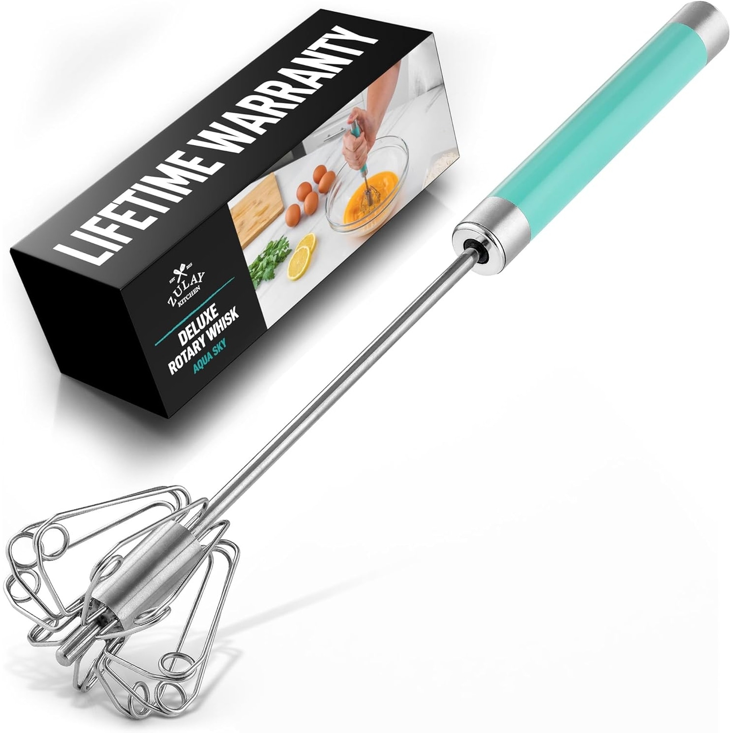Zulay Stainless Steel Egg Beater Whisk Mixer
