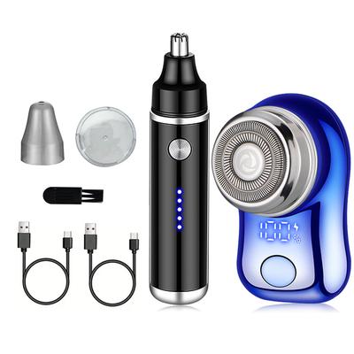 TEMU -one Electric Shaver And Nose Hair Trimmer, Usb Charging, Digital Display , Home Use, Travel Portable, Holiday Gift; Image