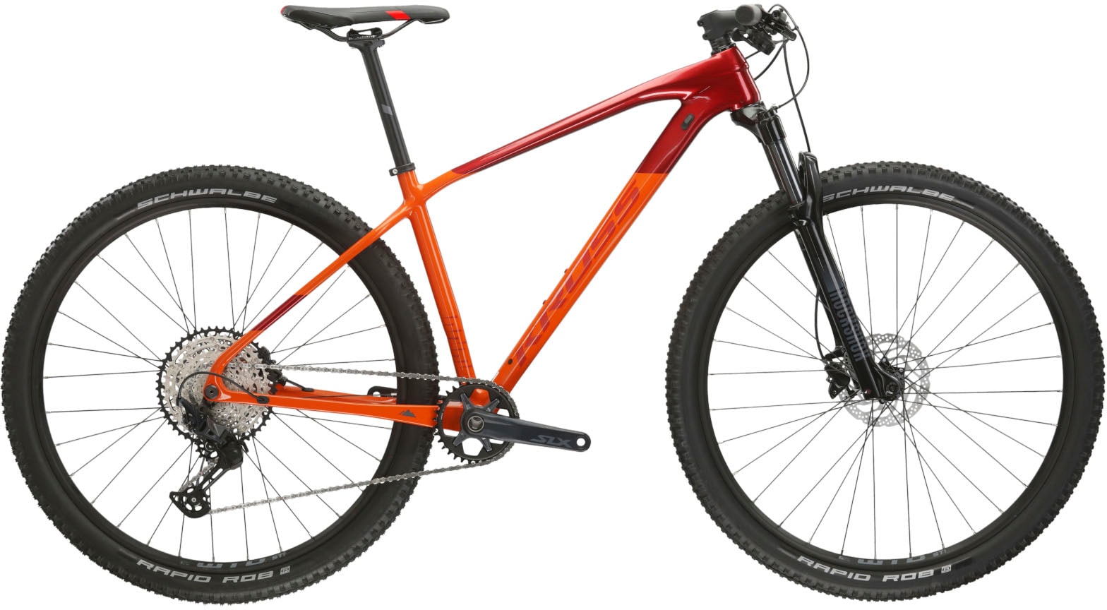 Mountainbike KROSS "Hardtail Level 10.0" Gr. 43, rot (rot, schwarz), Fahrräder, 43cm, 29 Zoll (73,66cm) hinten: 29 Zoll (73,66cm) Image