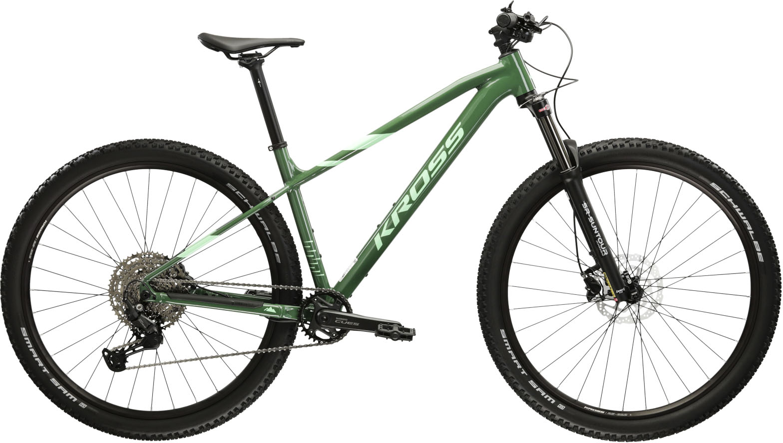 Mountainbike KROSS "Hardtail Level 5.0" Gr. 48, grün (grün, schwarz), Fahrräder, 48cm, 29 Zoll (73,66cm) hinten: 29 Zoll (73,66cm) Image