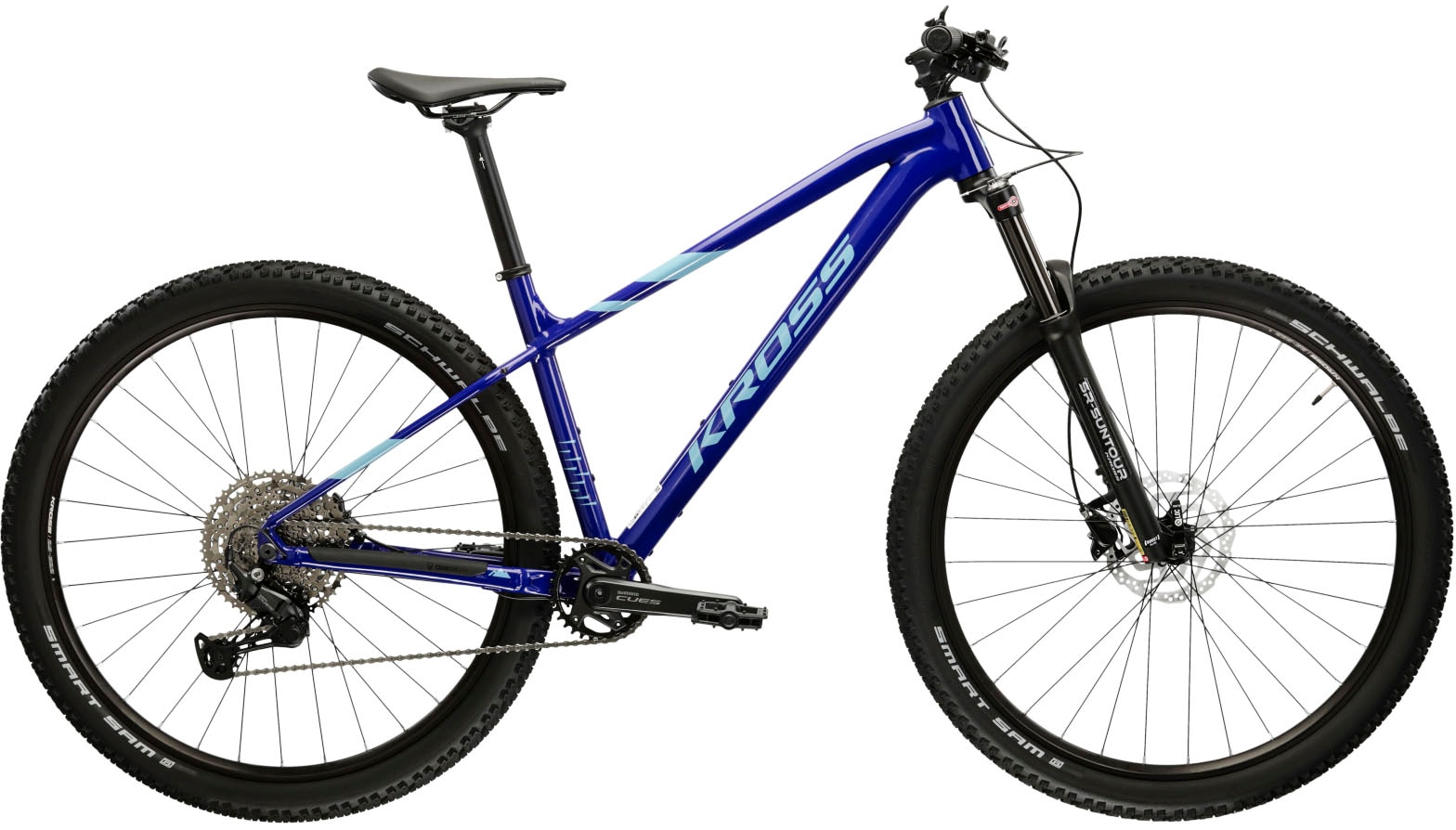 Mountainbike KROSS "Hardtail Level 5.0" Gr. 48, blau (blau, schwarz), Fahrräder, 48cm, 29 Zoll (73,66cm) hinten: 29 Zoll (73,66cm) Image