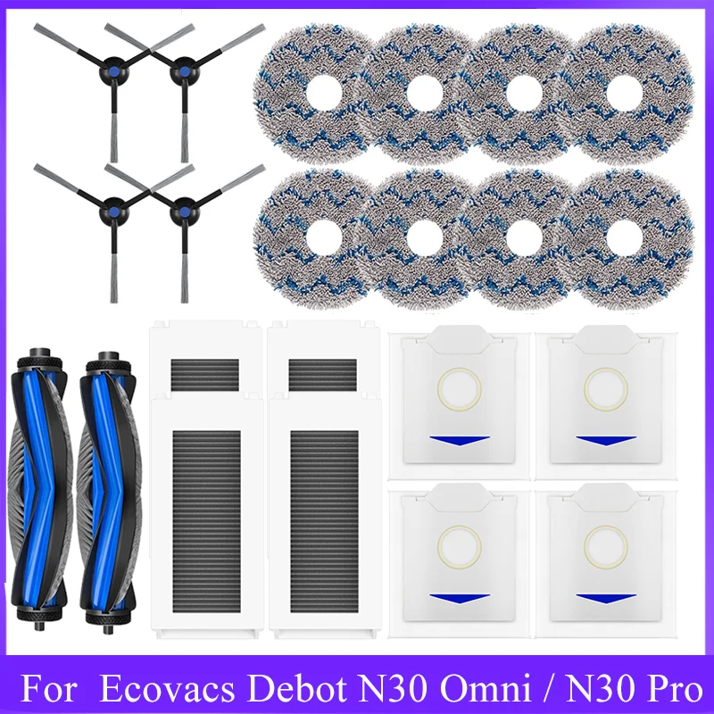 Ersatz für Ecovacs Deebot N30 Omni / N30 Pro Omni Roboter Staubsauger Teil Zubehör Hauptseitenbürste Hepa-Filter Teile Image