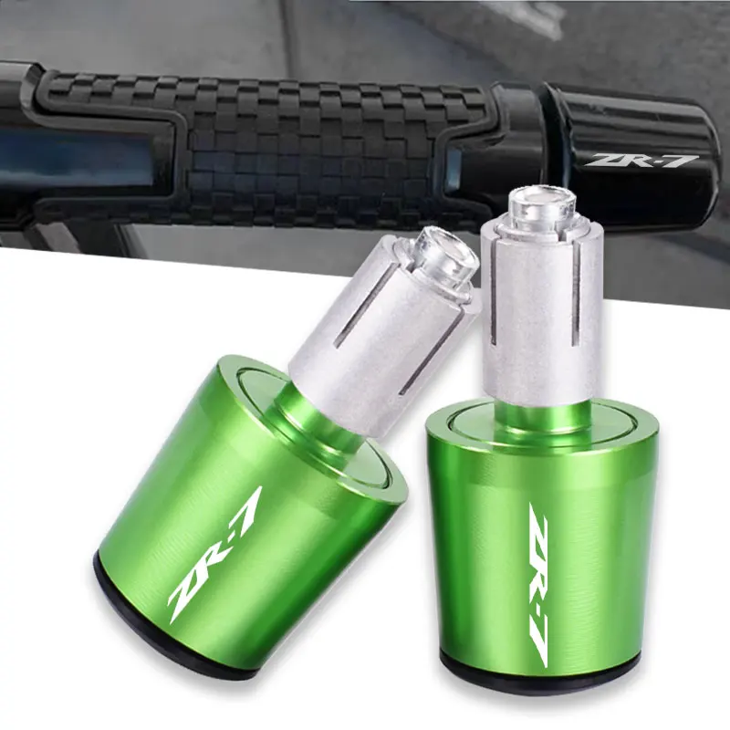 7-farbe Motorrad Grip Stecker Cnc Griff Bar Lenker Griffe Kappe Ende Griff Stecker Kappe Zubehör Für Kawasaki ZR7 ZR-7 1999-2001 Image