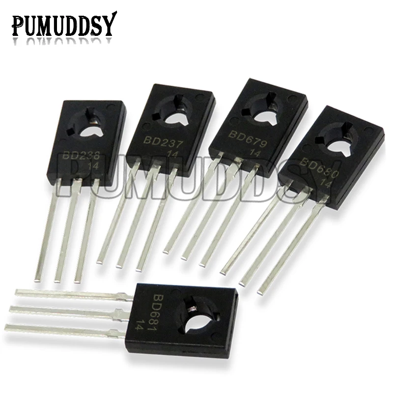 10PCS BD237 BD679 BD680 BD681 BD682 ZU-126 BD238 BD677 BD678 BD875 BD435 BD436 BD441 BD442 TO126 Transistor Image