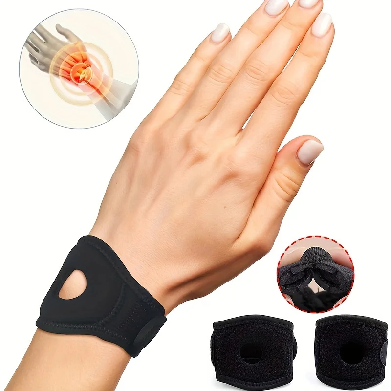 [2er-Pack verstellbare Handgelenkstütze] 2er-Pack Unisex-Handgelenkstützspangen – verstellbares, gepolstertes Armband für Karpaltunnelschmerzen Image
