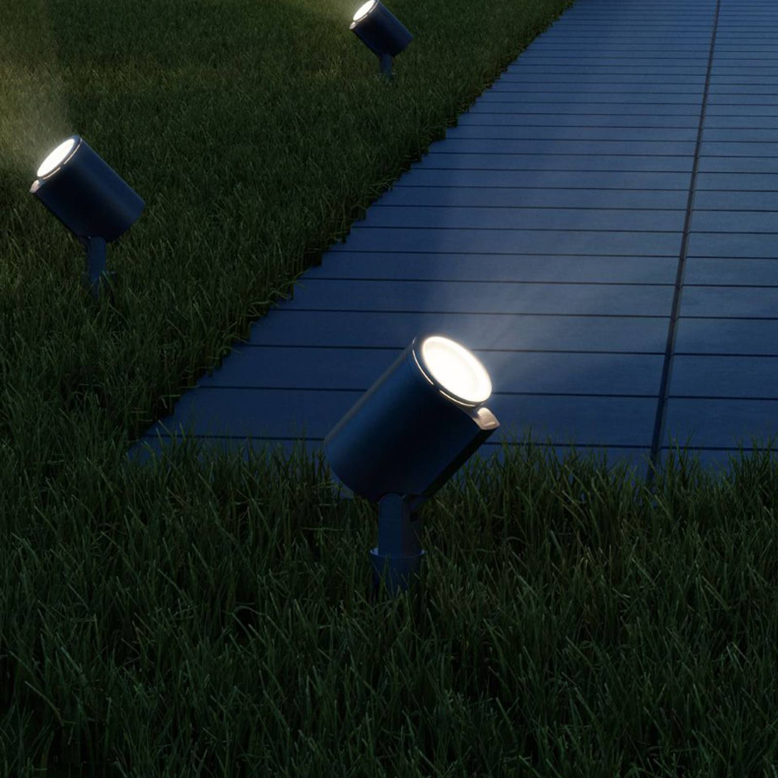 STEINEL Spot Garden SC LED-Strahler mit Sensor, schwarz, Aluminium, Modern