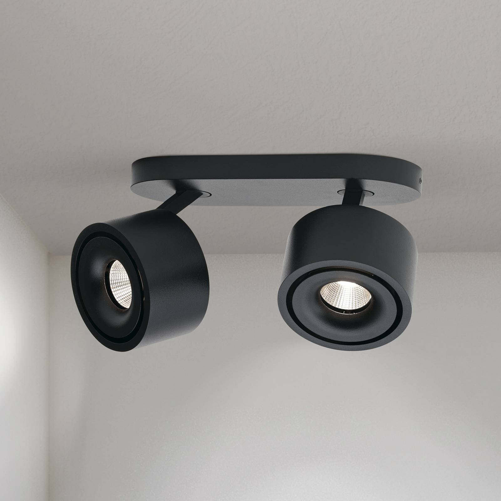 ORION LED-Deckenstrahler Specter, schwarz, Länge 19,4 cm, Alu dimmbar, schwarz, für Wohn- / Esszimmer, Aluminium, Modern, LED Deckenlampe