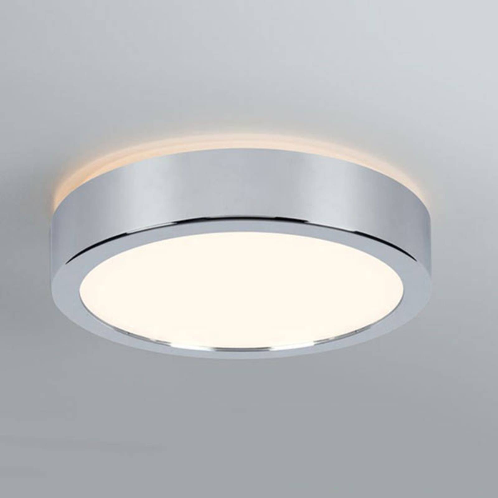 Paulmann LED Deckenlampe Aviar, dimmbar, chrom / silber, für Badezimmer, Kunststoff, Modern, LED Deckenleuchte