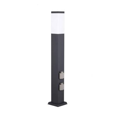 G & L Handels GmbH Wegelampe 400166140, Höhe 80cm, V2A, anthrazit, 2 Steckdosen Image
