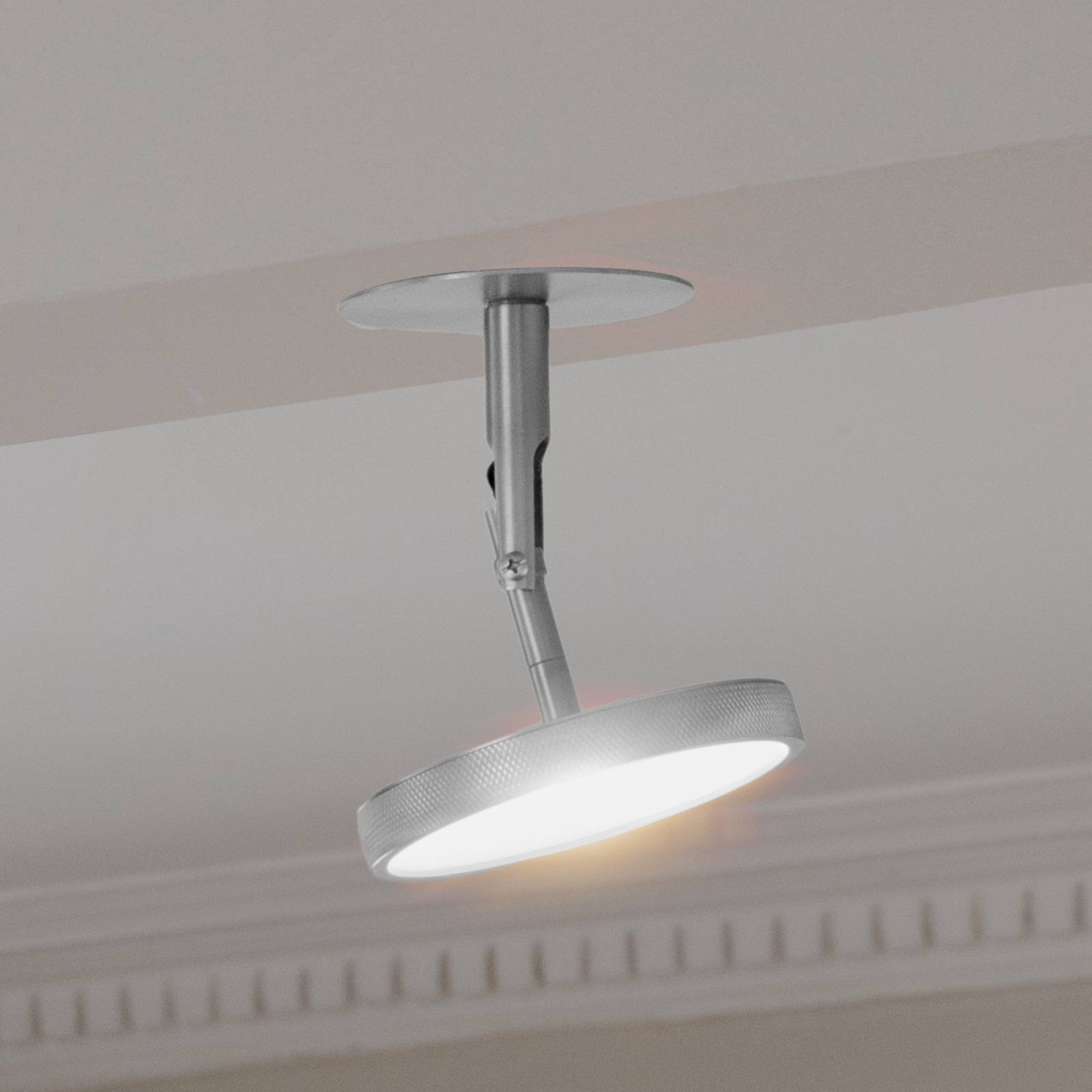 UMAGE LED-Strahler Asteria Spot, Ø 12 cm, stahl poliert dimmbar, alu / grau / zink, für Wohn- / Esszimmer, Aluminium, Design, LED Deckenlampe