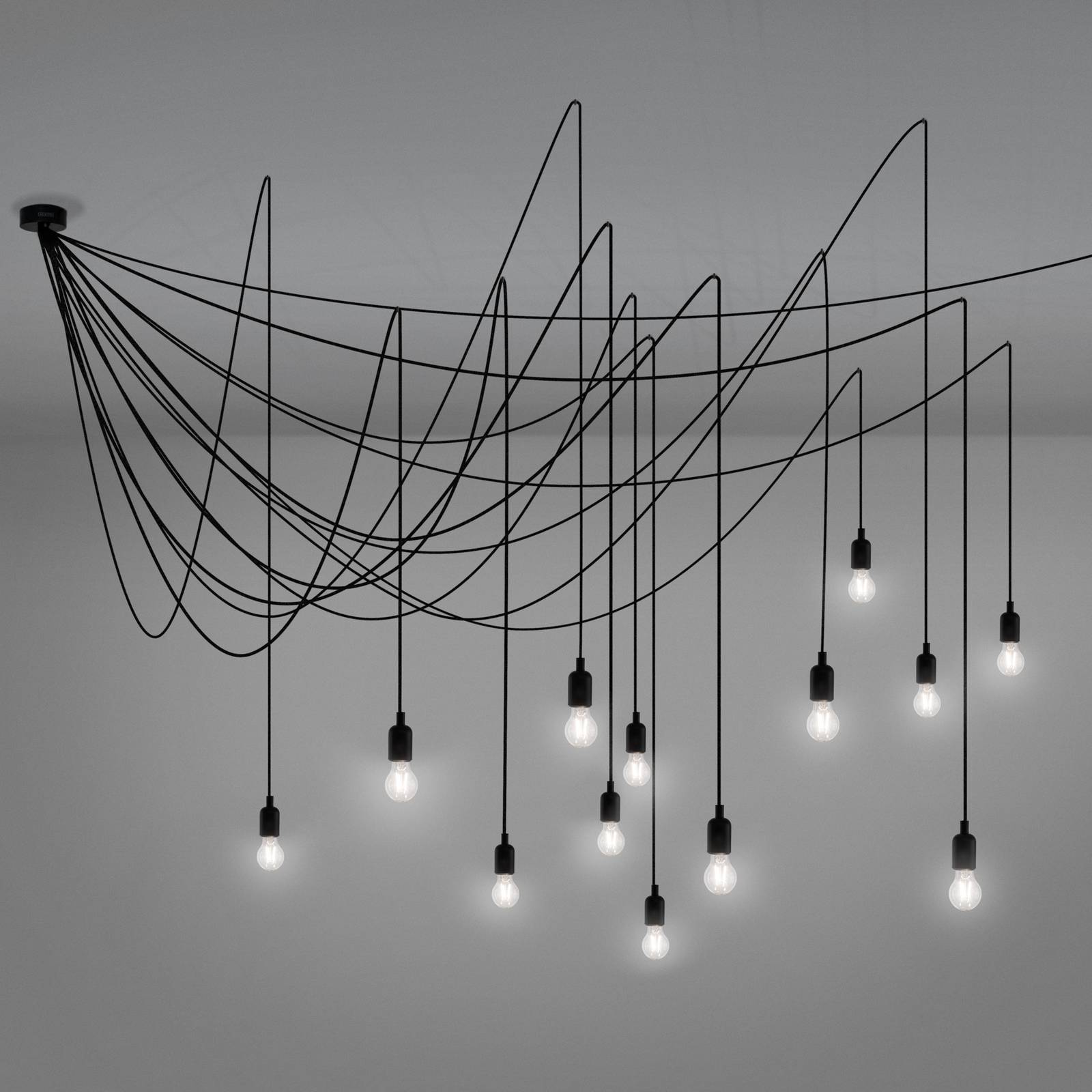 SELETTI Design Hängelampe LED Maman, dimmbar, schwarz, für Wohn- / Esszimmer, Kunststoff, Modern, Pendelleuchte