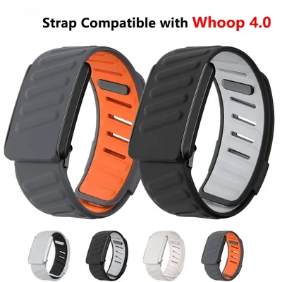 Armband Soft-Touch-Silikon, wasserdicht und schweißfest, verstellbares Armband, kompatibel mit WHOOP Image