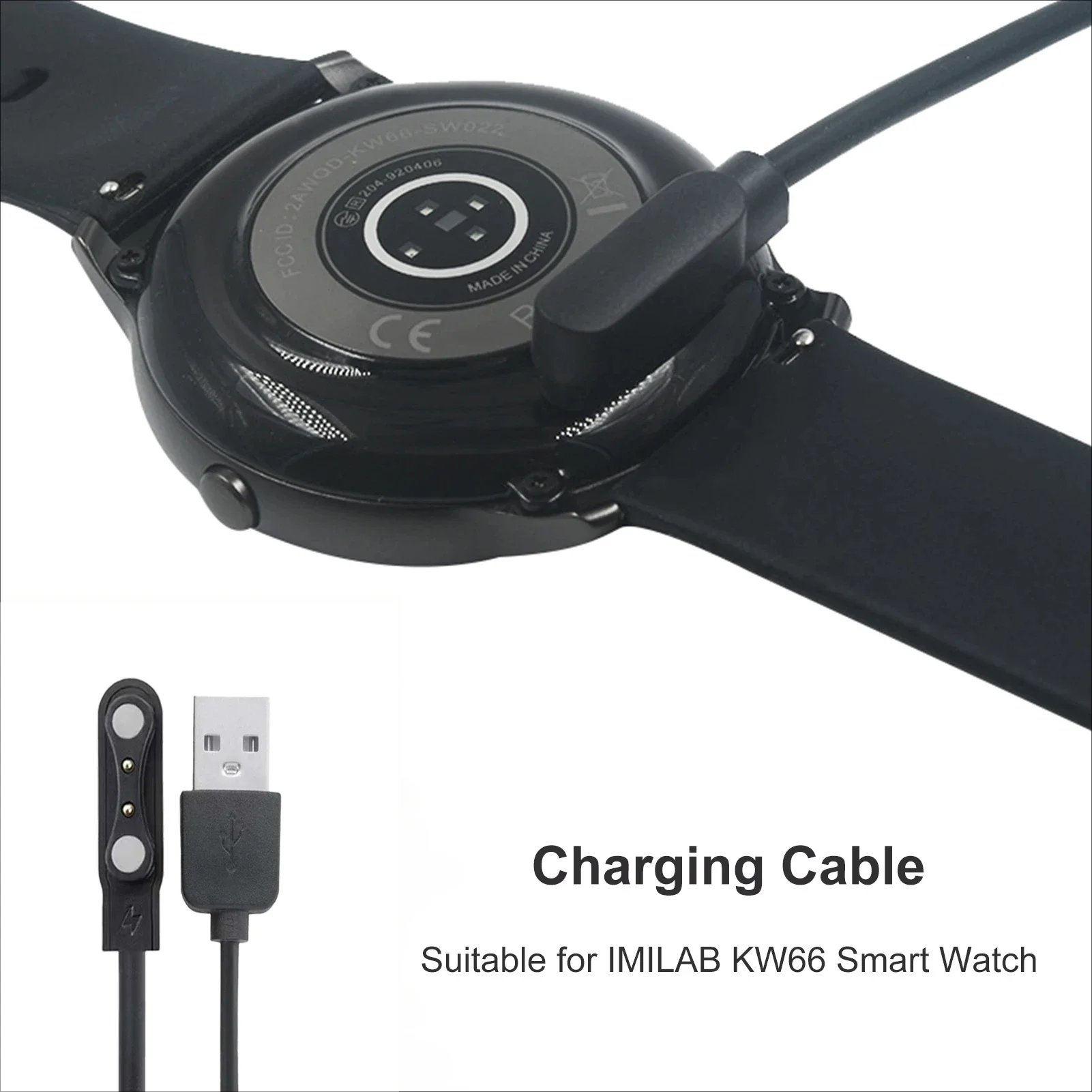USB-Ladekabel für Xiaomi IMILAB KW66 Smart Watch Haylou Solar RT LS05/Ticwatch GTX CXB01/YAMAY SW022 W26 Image