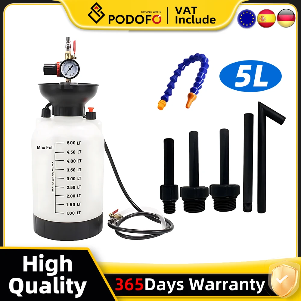5L High Capacity Car Syringe for Brake Fluid Replacement Car Brake Fluid Reservoir Oil Change Syringe Oil Pump Replacement Tool Image
