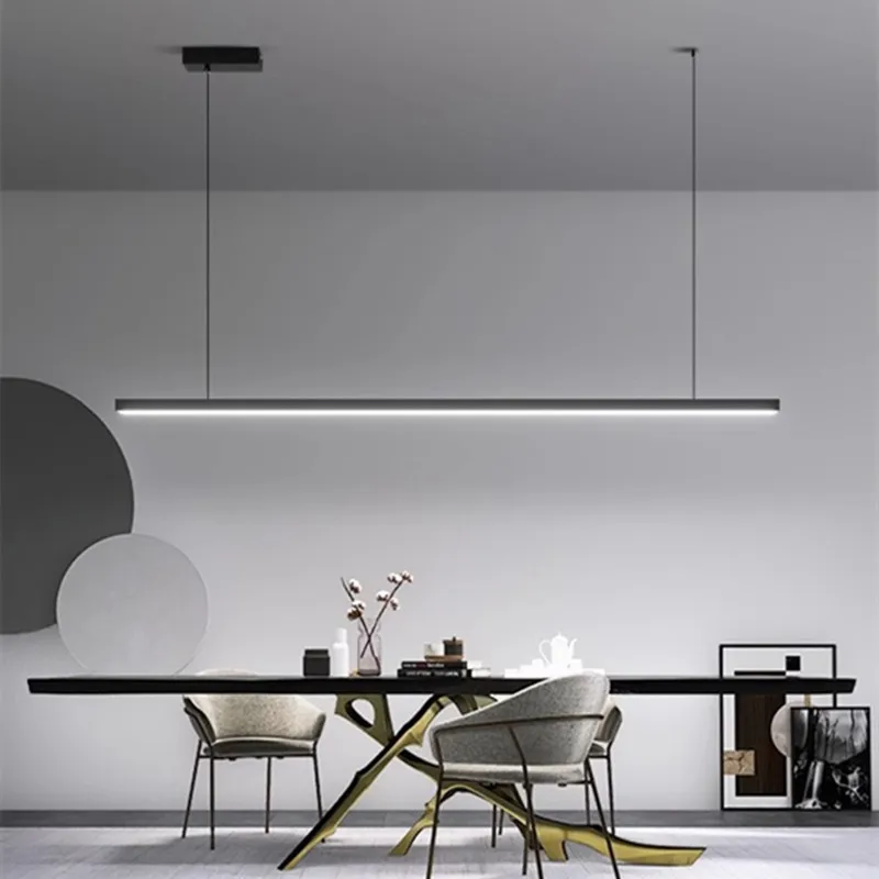 Nordic Minimalistische LED Anhänger Lampe Dimmbar für Tisch Esszimmer Küche Insel Kronleuchter Wohnkultur Hängende Beleuchtung Leuchte Image