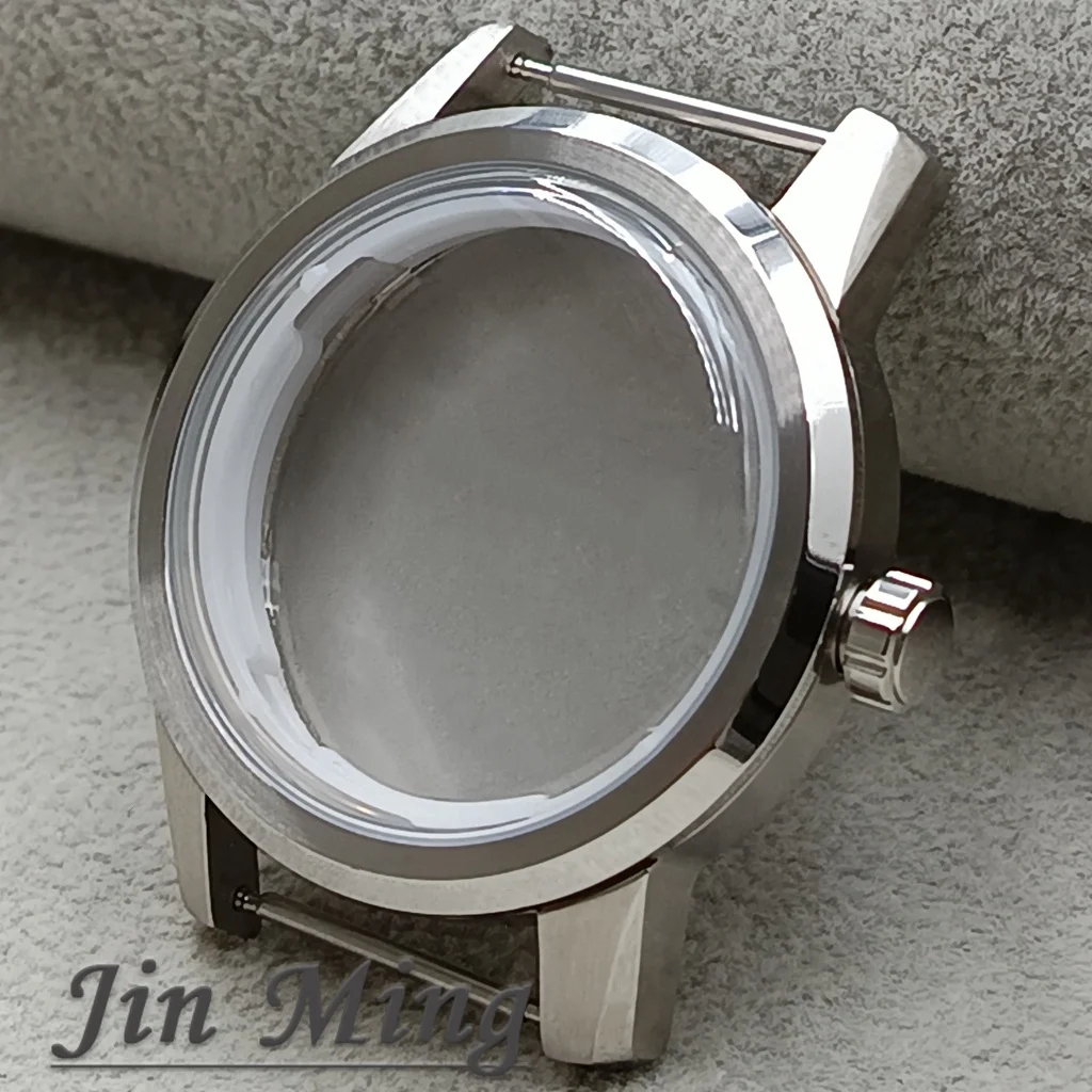 Hohe Qualität, 40 mm, geeignet für NH35/NH36/4R36 Uhrwerk, Ersatz-Uhrengehäuse + Armband, gewölbtes Glas-Uhrengehäuse aus Edelstahl Image