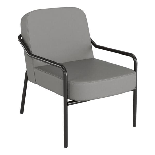 meet Sessel »meet - Medso M« Modell rund Kunstleder grau, 43 cm