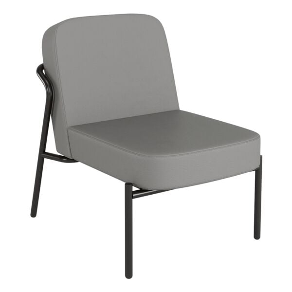 meet Sessel »meet - Medso S« Modell rund Kunstleder grau, 40.6 cm