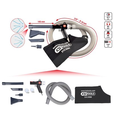 Ks Tools Druckluft-Saug-Blaspistole, 145mm [Hersteller-Nr. 515.5090] Image