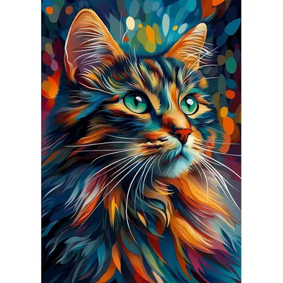 Colorful Cat Painting Jigsaw Puzzle 300/500/1000Pcs Wooden Puzzle for Bedroom Gameroom Livingroom