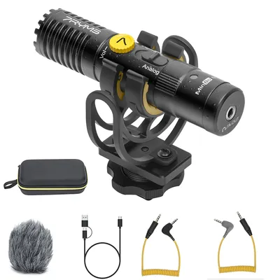 7RYMS MinBo M1 On-Camera Shotgun Condenser Microphone for Cameras Gopro Phone and Laptops