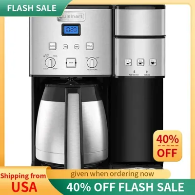 QWCuisinart SS-20P1 Coffee Center 10-Cup Thermal Coffeemaker and Single-Serve Brewer,Stainless Steel