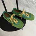 Chaussures d'entraînement allemandes de haute qualité pour femmes, baskets d'extérieur décontractées en daim de vache, plates de luxe, nouvelle collection été 2025
