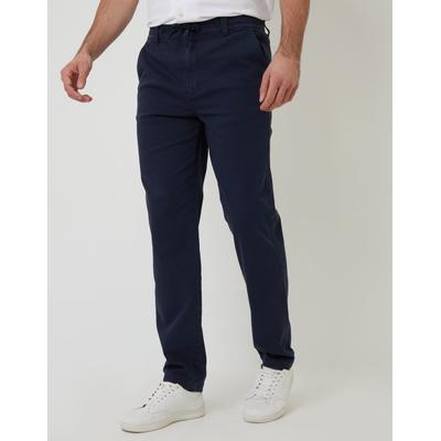 Navy Elasticated Waist Chino Trousers