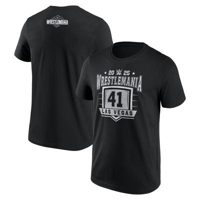 WWE WrestleMania 41 Ring Ropes T-Shirt - Schwarz - Herren Image