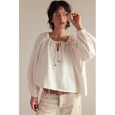 We The Free Lunar Tee at Free People in Clean Ivory, Size: Medium